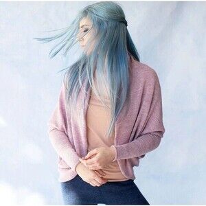 Ingugu Knit Shrug Fine Baby Alpaca Wool Cocoon Cardi Ballerina Pink Delicate S/M